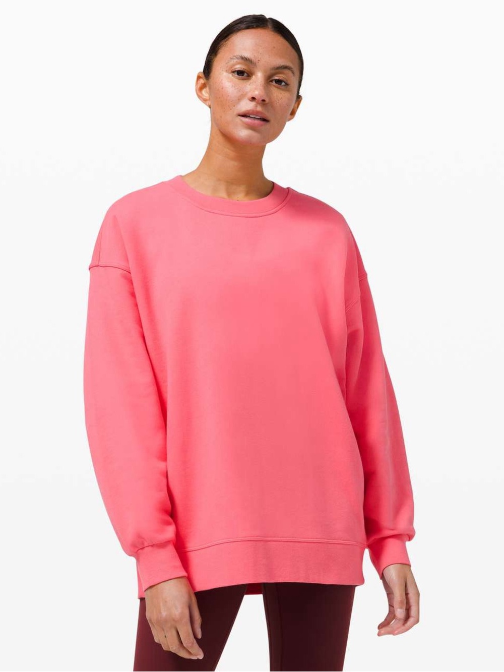 Lululemon Perfectly Oversized Crew Sweatshirt Size S/M Guava Pink